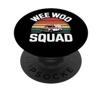 Wee Woo Squad Emergency ambulance fun retro PopSockets Adhesive PopGrip