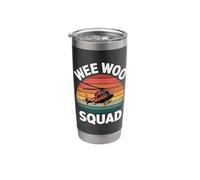Wee Woo Squad Fire Helicopter Kids Rescue Fun Retro Stainless Steel Insulated Tumbler