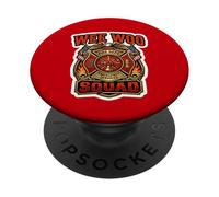 Wee Woo Squad Funny Firefighter Fireman Fire Department Joke PopSockets Adhesive PopGrip