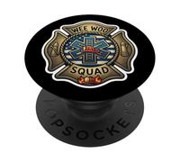 Wee Woo Squad Funny Firefighter Fireman Fire Department Joke PopSockets Adhesive PopGrip