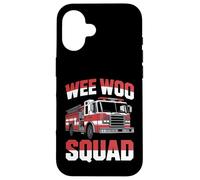 Wee Woo Squad Funny Firefighter Humor Case for iPhone 16