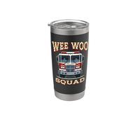 Wee WOO Squad Funny Firefighter Tee Fireman Gag Fire Truck Stainless Steel Insulated Tumbler