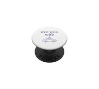 Wee Woo Wife Police Spouse Cute Minimalist Aesthetic PopSockets Adhesive PopGrip