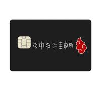 Weeb Akatsuki Clan Symbols Credit Card Skin Credit Card Sticker, EC Card Sticker, Anime Credit Card Skin Cover - Stylish Protection for Your Cards (Large Chip)