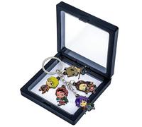 Weeb Keychains Anime Keychain Set - Key Rings with Nezuko, Tanjiro, Zenitsu, Inosuke & Giyu - Durable Chibi Charms with Vibrant Detail - Anime Gift & Merch for Bags & Keys