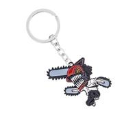 Weeb Keychains Chainsaw Man Anime Keychain - Denji Anime Merch with Rugged Metal Key Ring & Phone Charm, Heavy-Duty Gift for Keys, Bags & Lanyards, Premium Chainsaw Man Accessory with Box