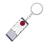 Weeb Keychains Demon Slayer Inspired Anime Keychain, Hanafuda Hard Enamel & Metal Charm for Keys, Backpacks & Lanyards, Anime Merch & Gift for Fans, Fan-Made Collectible