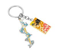 Weeb Keychains Demon Slayer Keychain, Zenitsu Anime Charm with Nichirin Sword & Haori Plate, Premium Zinc Alloy Merch, Durable for Bags or Keys, Lightweight, Holds Its Finish