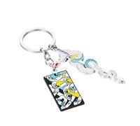 Weeb Keychains Demon Slayer Merch, Obanai Iguro Anime Charm with Nichirin Sword & Haori Plate, Premium Zinc Alloy Keychain, Durable for Bags or Keys, Lightweight, Holds Its Finish