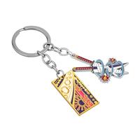 Weeb Keychains Demon Slayer Merch, Tengen Uzui Anime Charm with Nichirin Swords & Haori Plate, Premium Zinc Alloy Keychain, Durable for Bags or Keys, Lightweight, Holds Its Finish