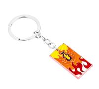 Weeb Keychains Kyojuro Demon Slayer Keychain - Durable Anime Keychain with Kyojuro Charm, Anime Gift for Fans, Cool Accessory for Backpacks, Bags and Car Keys