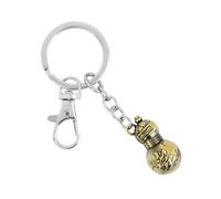 Weeb Keychains Naruto Gaara Gourd Keychain - Durable Metal Anime Merch with Sand Gourd Charm - Rugged Naruto Key Ring for Backpacks, Keys, Cosplay Gear - Vibrant Anime Gift for Men & Fans