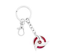 Weeb Keychains Naruto Itachi Sharingan Keychain - Durable Metal Anime Merch - Rugged Naruto Key Ring for Backpacks, Keys, Cosplay Gear - Vibrant Anime Gifts for Men & Fans