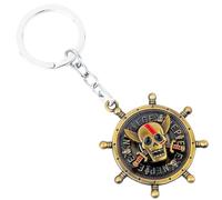 Weeb Keychains One Piece Keychain, Premium Gold Finish Monkey D Luffy Collectible, One Piece Merch with Straw Hat & Wanted Tag, Lightweight Anime Gifts for Men, Anime Keychains for Keys or Bags