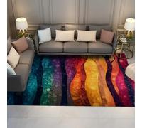 WEECHAINGE Abstract Tree Rugs Living Room 180x240cm Colorful Four Seasons Color Pattern Area Rugs for Bedroom Non Slip Doormat Modern Dreamy Boho Style Washable Carpet for Kitchen Hallway Porch