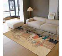 WEECHAINGE Baroque Style Rug 60x90cm Famous Painting Prints Carpet with Rubber Backing Low Pile Thin Washable Area Rugs for Living Room Dining Room Classic Art Retro Home Decor Floor Mats