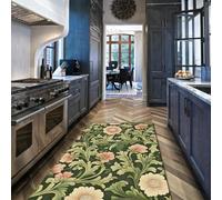 WEECHAINGE Green Plants Living Room Rugs 60x90cm Floral Colourful Bedroom Guest Room Rug Washable for Hotel Cafe Bar Studio Dorm Patio Balcony Bedside Large