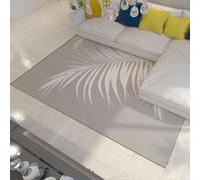 WEECHAINGE Grey Palm Leaf Extra Large Rugs Living Room 60x90cm Washable Rug Modern Minimalist Carpet Non Slip Soft Low Pile Area Rugs for Bedroom Kitchen Hallway Office Lounge