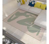 WEECHAINGE Henri Matisse Machine Washable Rug Short Pile Non-slip Backing Light Green Yoga Figure Print Non-shedding Area Rugs 120x180cm for Living Room Studio Bedroom Kitchen Hallway Office