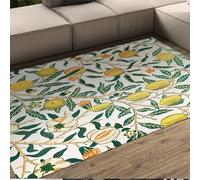 WEECHAINGE Lemon Pomegranate Forest Area Rug Non-slip Bed Room Living Room Dining Room Kitchen Decor Morris Style Green/Yellow Floor Rug 60x180cm