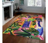 WEECHAINGE Modern Abstract Expressionist Area Rugs 120x150cm Classic Famous Painting Print Rugs Washable Non Slip Soft Carpet for Living Room Office Studio