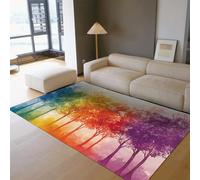 WEECHAINGE Modern Fantasy Rug 90x150cm Four Seasons Tree Non Slip Area Rugs for Living Room Bedroom Dining Room Magic Forest Unique Printed Carpet Home Decor Large Entrance Floor Mat