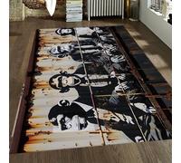 WEECHAINGE Suited Chimps Print Rugs Living Room Large 100x150cm Machine Washable Rug Urban Graffiti Monkey Area Rugs for Bedroom Retro Area Rug Anti Slip Fluffy Carpet for Office Game Room
