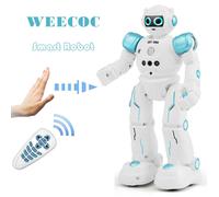 WEECOC RC Robot Toys Gesture Sensing Smart Robot Speaking (R11 Blue)