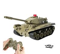WEECOC RC Tank Military Truck Vehicles RC Car 2.4Ghz Radio Controlled Military Battle Tank Toy Age 6+ 270°Rotational Realistic Sounds Great Gift for Kids Boys (Green)