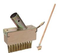 Weed Brush Long Handle for Cleaning Patios, Block Paving, and Driveways - Patio Remover Tool with Angled Wire Bristles and 125cm Blade Scraper to Remove Weeds and Moss Build-Up
