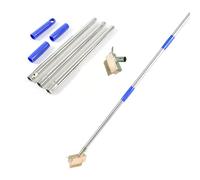 Weed Brush Long Handle, Manual Crevice Weeding Brushes with 120cm Long Wooden Handle Wire Broom, Stainless Steel Moss Remover Puller Tool for Weeds and mosses