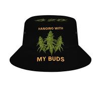 Weed Bucket Hat for Men,TrippyPsychedelic Tie Dye Cool Alien Womens Fisherman Hats