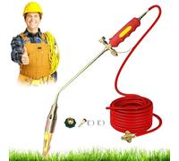 Weed Burner Torch for Propane Tank, Heavy Duty Portable Flame Thrower with 3.9/6.6/16.4 Ft Hose for Home and Garden Use