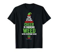 Weed Christmas Men Apparel Funny Marijuana Pot Leaf Cannabis T-Shirt