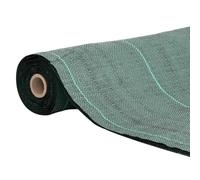 Weed Control Fabric Green 4 x 100 m Polypropylene Garden Fleece Mulch Fleece Floor Fabric with Green Stripes Water-Permeable Tear-Resistant Breathable for Raised Bed Patio Rockery and Greenhouse