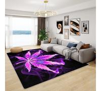 Weed Decorations - Cannabis Leaf Rug, Psychedelic Weed Leaf Rugs for Living Room Bedroom, Washable Non Slip Soft Small Carpet, Patterned Area Rugs & Home Decor 60x90 cm