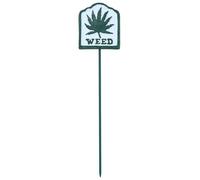Weed Herb Sign Marker Label Cast Iron Plant Plaque Garden Yard Allotment