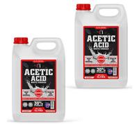 Weed Killer Path Cleaner Acetic Acid Concentrated 30% 2 X 5Ltrs - 10 Litres Glyphosate Free - Double Strength White Vinegar