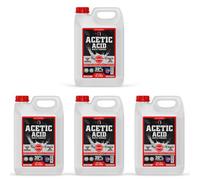 Weed Killer Path Cleaner Acetic Acid Concentrated 30% 4 X 5Ltrs - 20 Litre Glyphosate Free - Double Strength White Vinegar