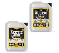 Weed Killer Path Cleaner Acetic Acid Concentrated 80% 2 X 5Ltrs - 10 Litres Glyphosate Free - White Vinegar Patio Cleaner