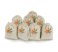 Weed Leaf 8 Pcs Drawstring Pouches Cute Jewelry Pouches Sachet Bag Gifts Bags for Party Home Supplies