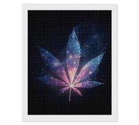 Weed Leaf Galaxy Smokers Diamond Painting Kit Square Drill Craft Kits