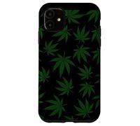 Weed Leaf pattern - Pot-head Sativa and Indica In the Sheets Case for iPhone 11