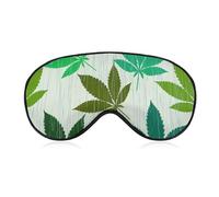 Weed Leaves in The Rain Sleep Eye Mask Sleeping Light Blocking Cover Night Blindfold for Travel Nap