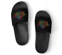 Weed Lover Men's Slide Sandal Non Slip Shower Shoes Bathroom Slippers for Pool Beach 41 (255mm)