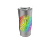 Weed Mandala Marijuana 420 Cannabis Pot Smoker Rainbow Stainless Steel Insulated Tumbler