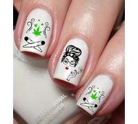 Weed Mom Nail Art Decal Sticker