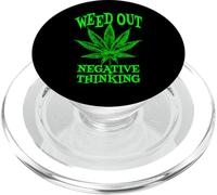 Weed Out Leaf Stoner 420 Pot Lovers Positive Vibes PopSockets PopGrip for MagSafe