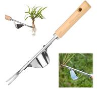 Weed Puller - Weed Remover Tool, Weeding Tools for Garden Metal Leverage Base and V-Shaped Forks Stainless Steel Weed Remover for Gardening