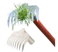 Weed Pulling Tool Weed Puller Hand Long Wooden Handled Weeding Tool 9-Claws Uprooting Weed Remover Tool,Stainless Steel Patio Weed Remover tool,for Pulling Digging